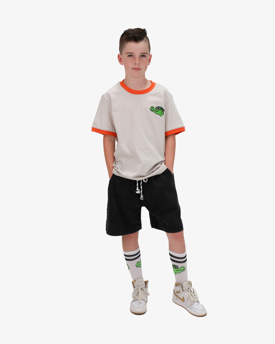 Band of Boys Retro Ringer Croc Tee
