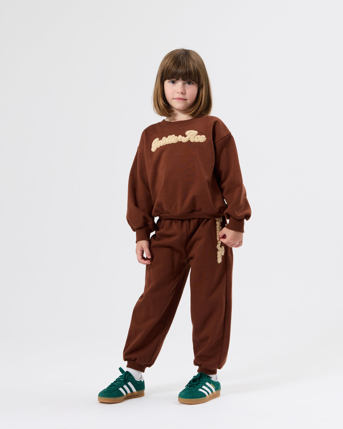 Goldie + Ace Comfy Embroidered Sweater Chestnut
