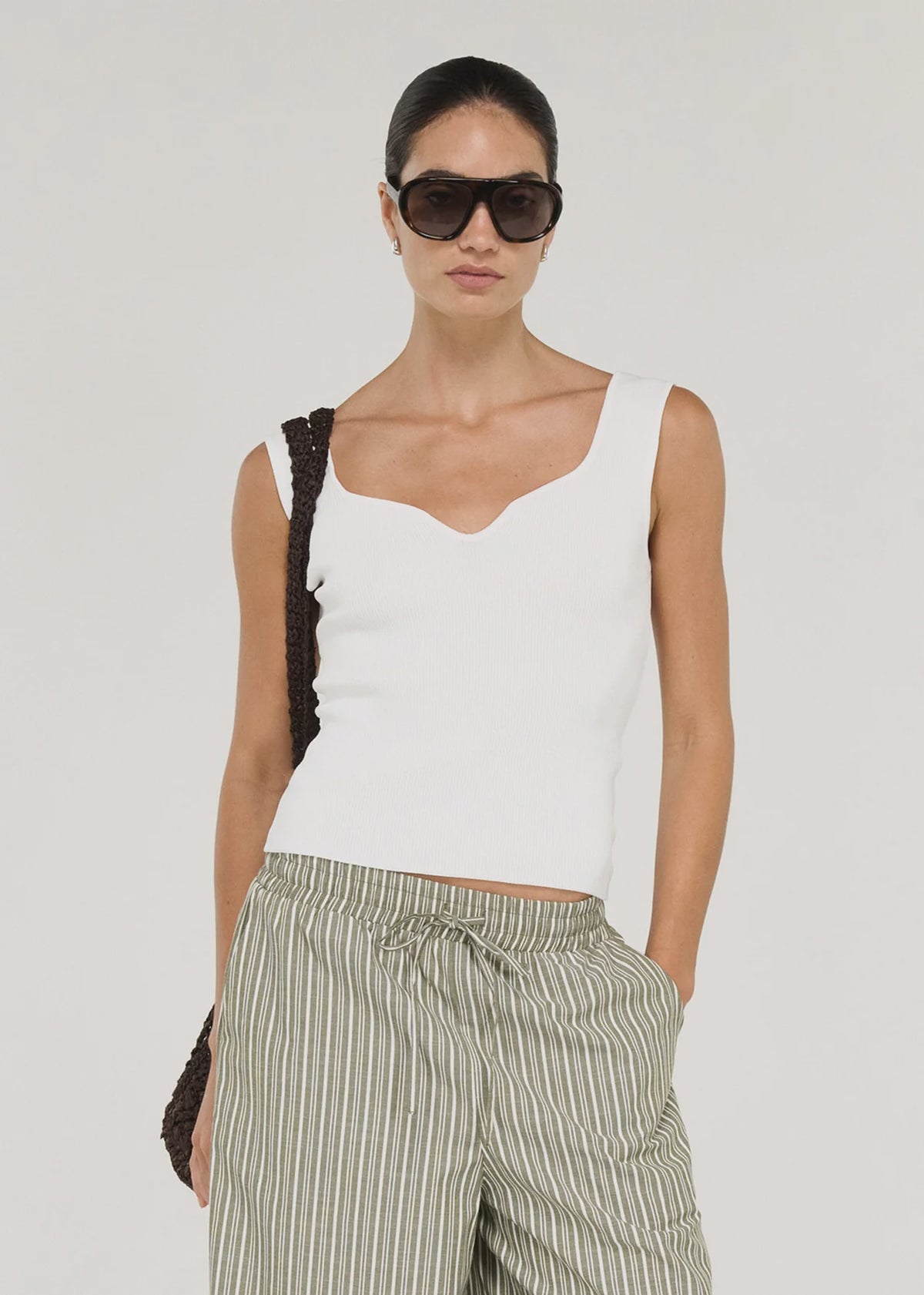 Staple the Label Vera Knit Tank White