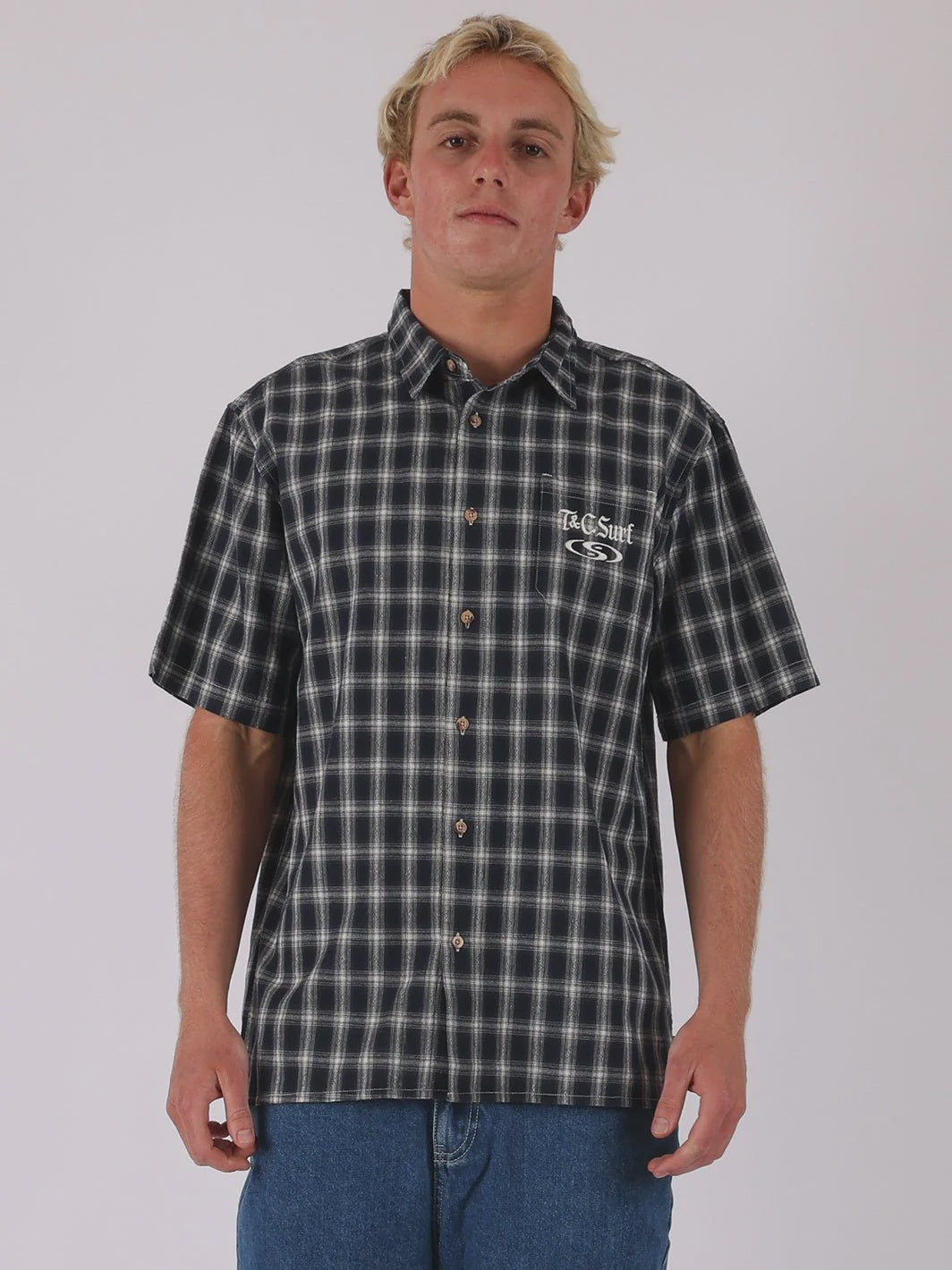 T&C Austin S/S Shirt Charcoal