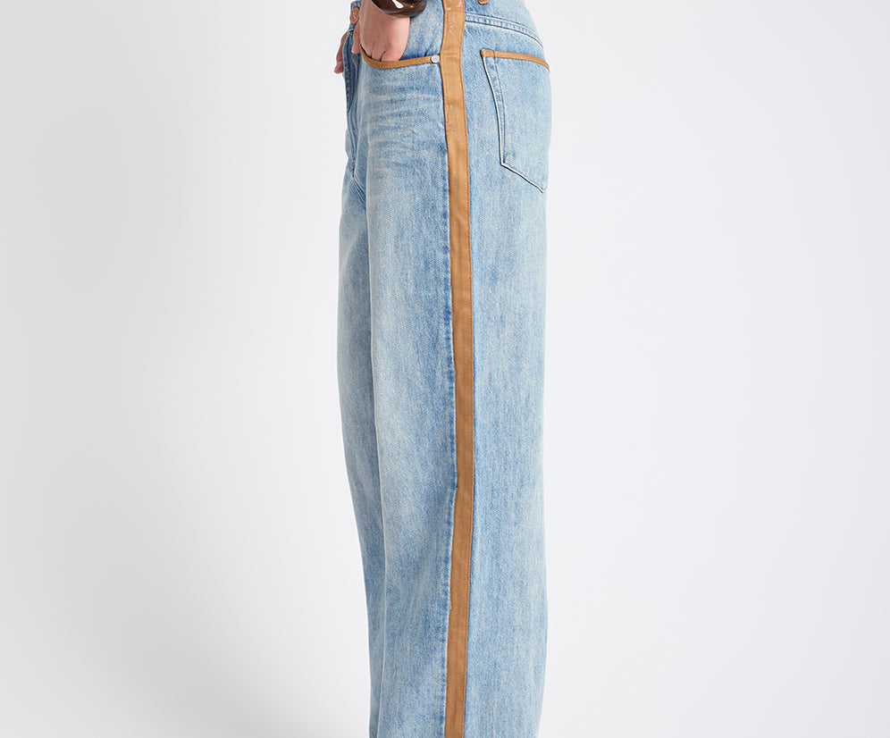 One Teaspoon Rodeo Queen Icon High Waist Straight Leg Denim Jeans Salty Dog