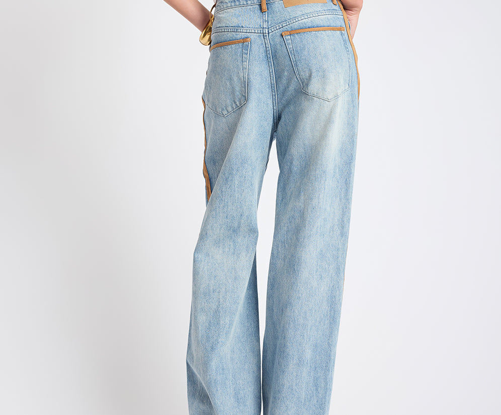 One Teaspoon Rodeo Queen Icon High Waist Straight Leg Denim Jeans Salty Dog