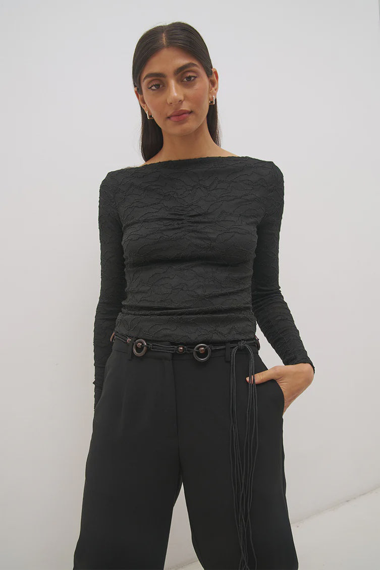 Mon Renn Willow Top Black
