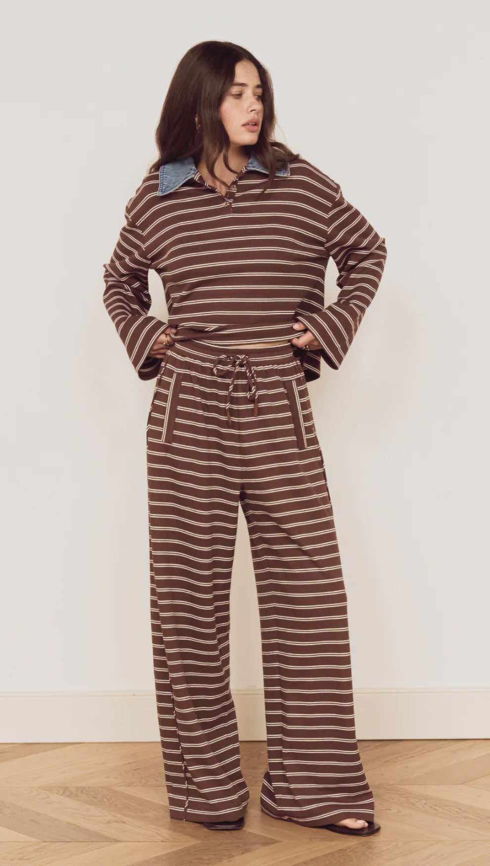 Mink Pink Vesper Drawstring Pant Choc