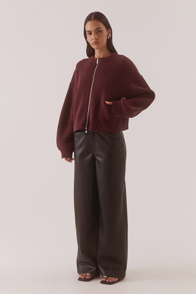 Sovere Axel Knit Bomber Vino