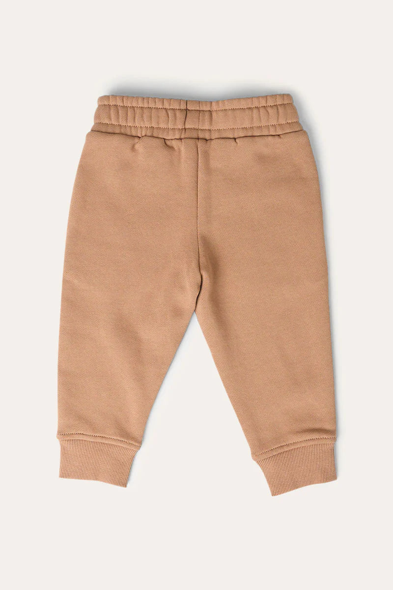 Ringers Western Mini Ringer Babies Signature Bull Fleece Trackpants - Clay / White