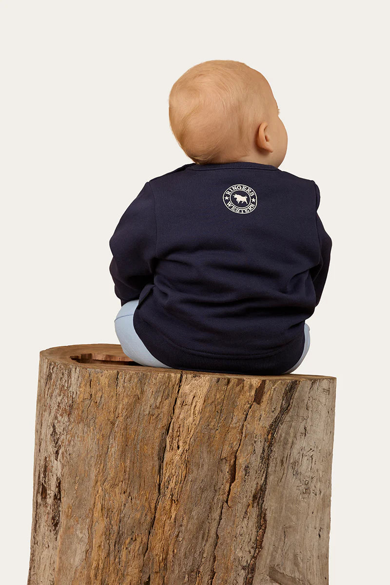 Ringers Western Buckie Babes Babies Fleece Pullover - Navy -