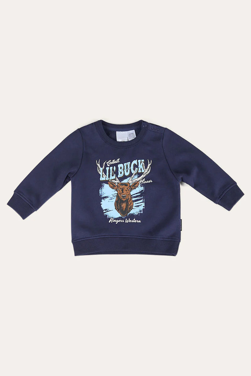 Ringers Western Buckie Babes Babies Fleece Pullover - Navy -