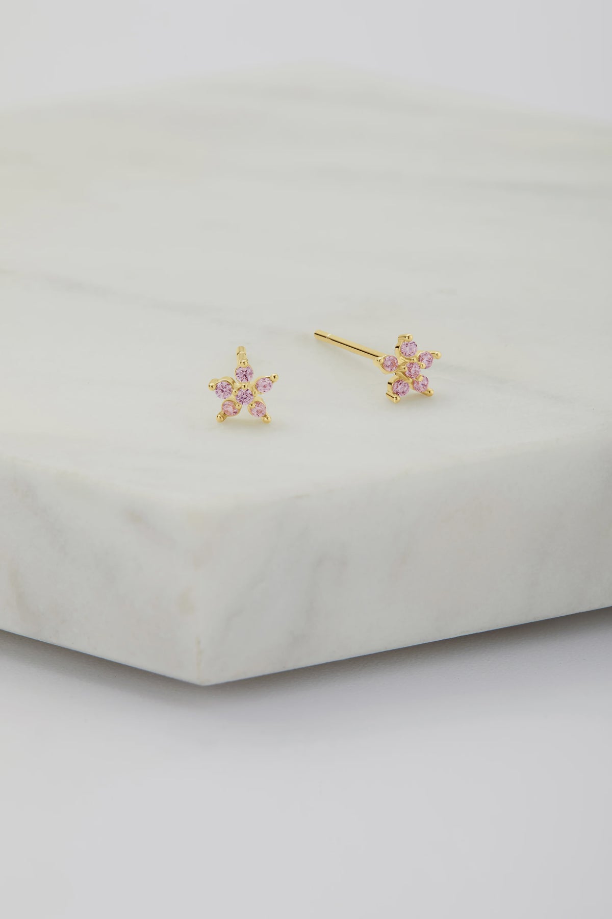 Zafino Cara Stud Earring - Pink - 925 Sterling Silver