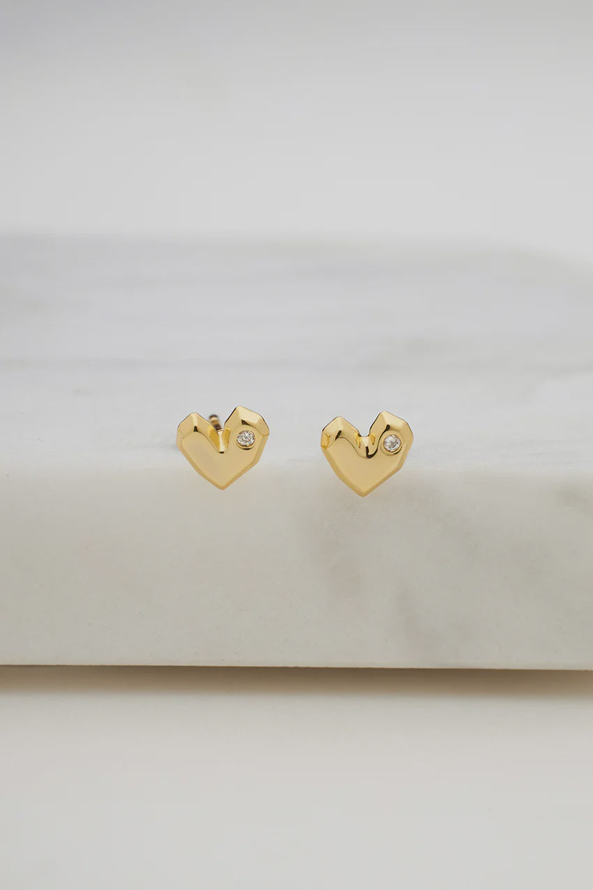 Zafino Crystal Heart Stud Earring