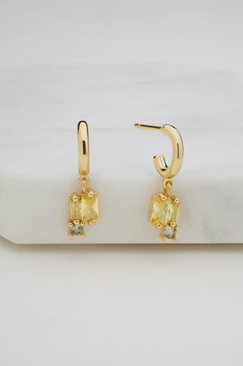 Zafino Elenore Earring  Gold- Olive