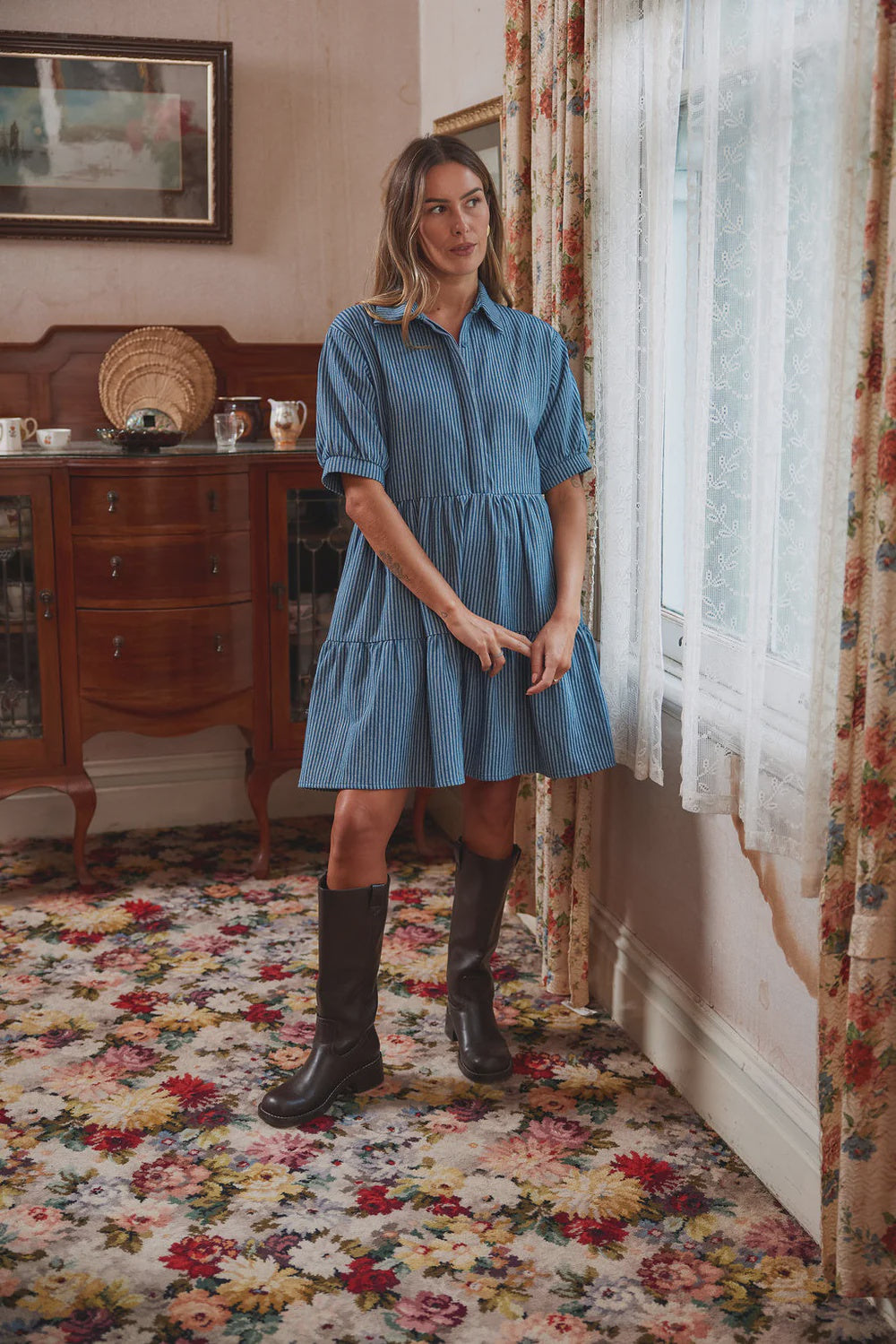 Thing Thing Nova Dress Skyline Demin