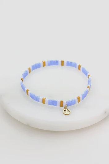 Zafino Tile Bracelet - Sky/ Gold