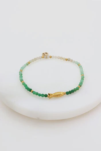 Zafino Emma Bracelet -Olive /Gold