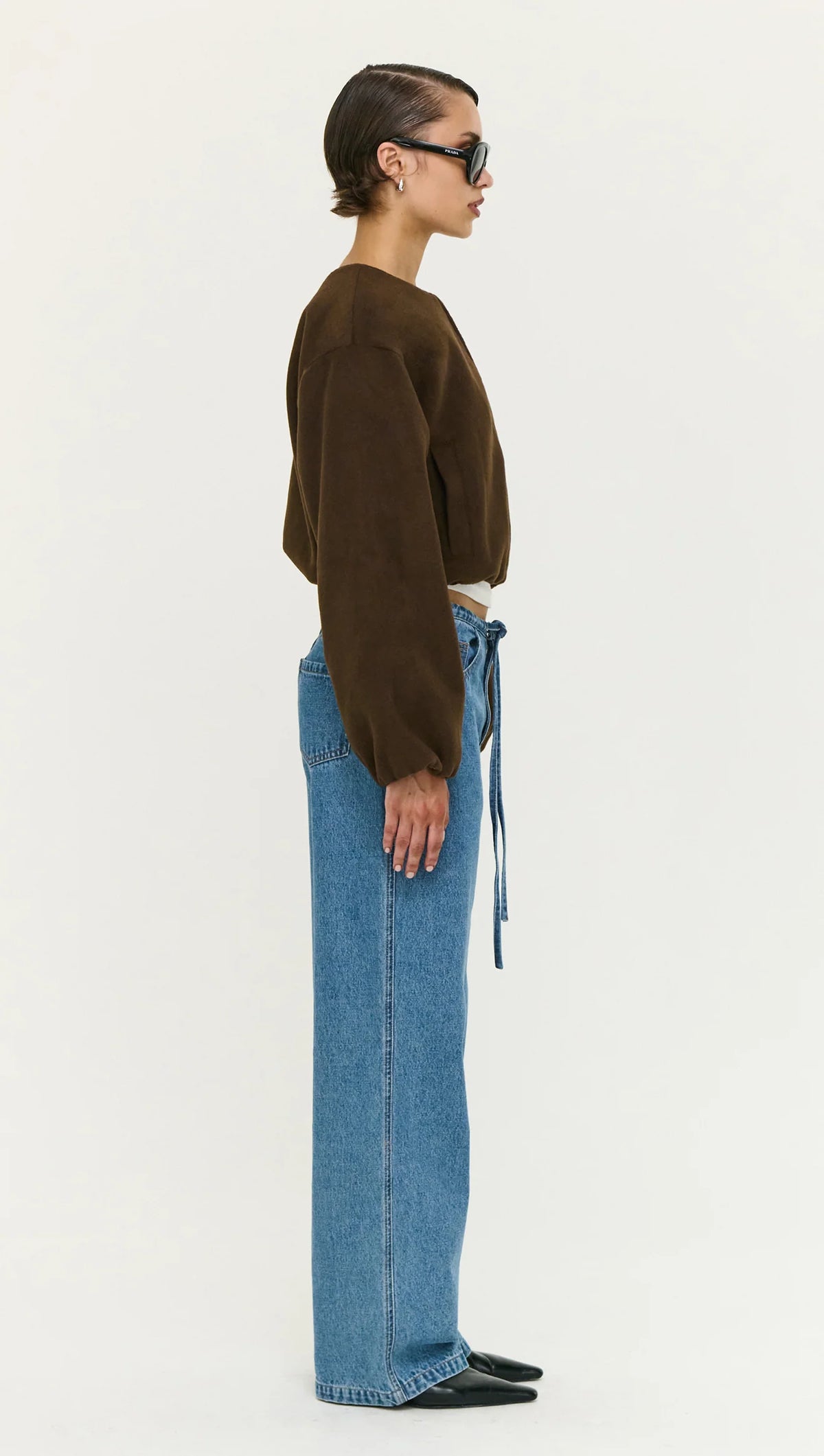 Staple the Label Alaric Cropped Jacket Chocolate