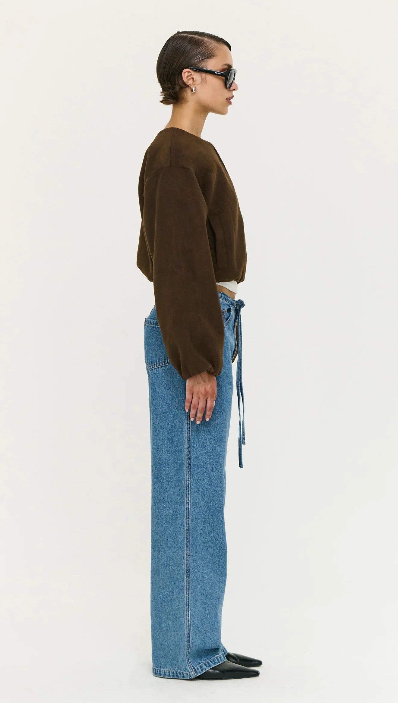 Staple the Label Alaric Cropped Jacket Chocolate