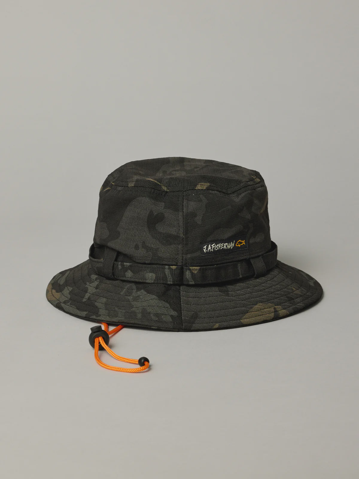 Just Another Fisherman Mini Wide Brim Hat Black Camo