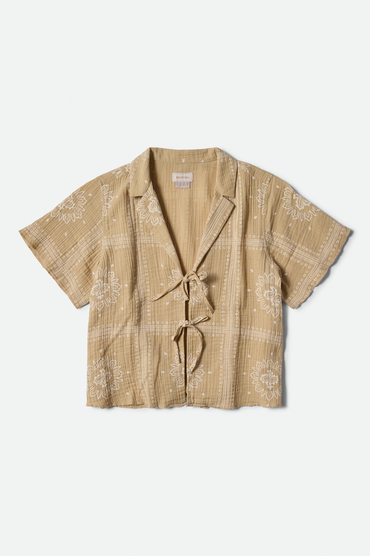 Brixton Wandering Tie Top Pale Khaki Bandana