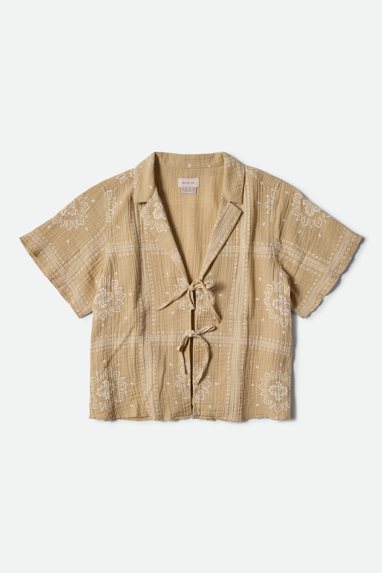 Brixton Wandering Tie Top Pale Khaki Bandana