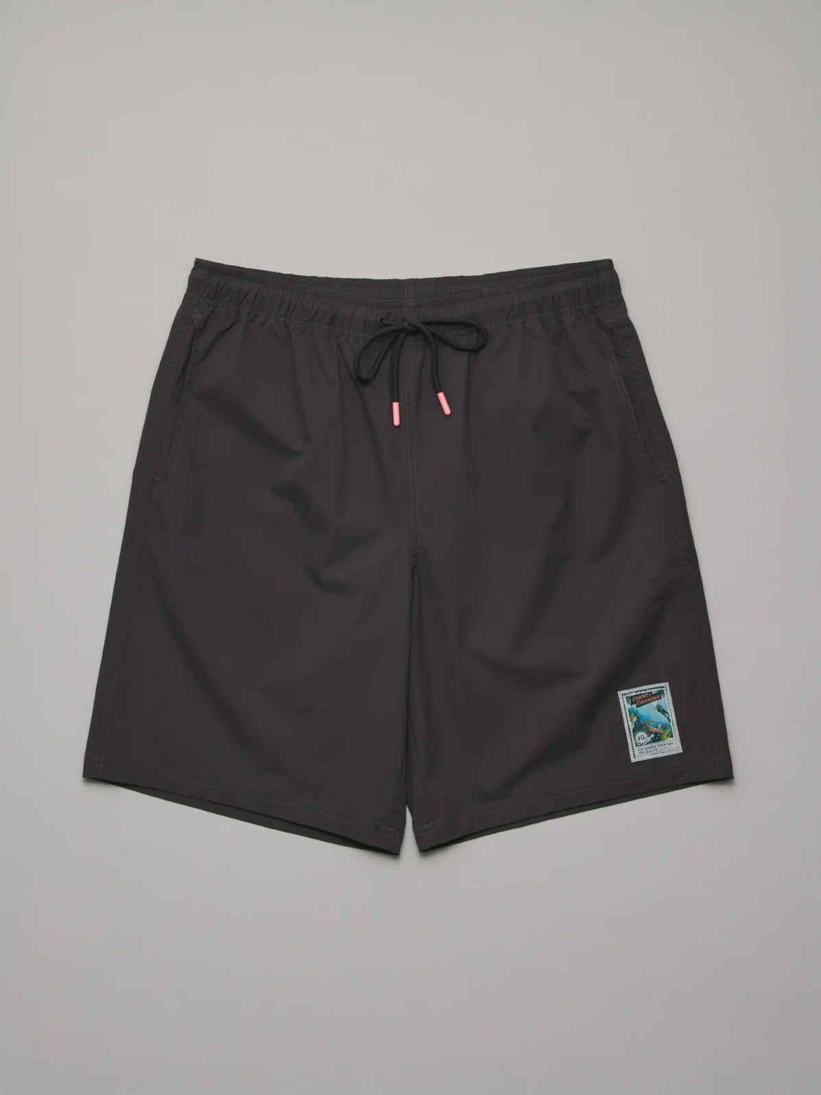 Just Another Fisherman Cracks And Crevasses Volley Shorts Antique Black