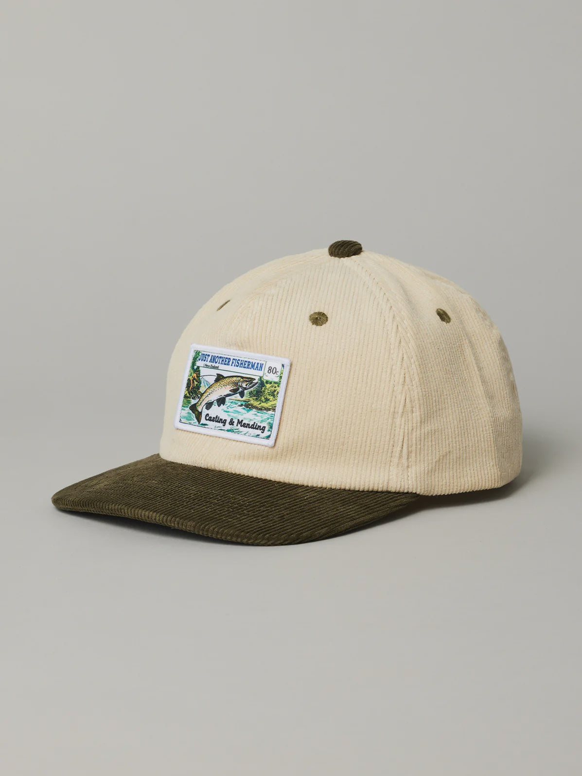 Just Another Fisherman Casting And Mending Cap Ivory/Green