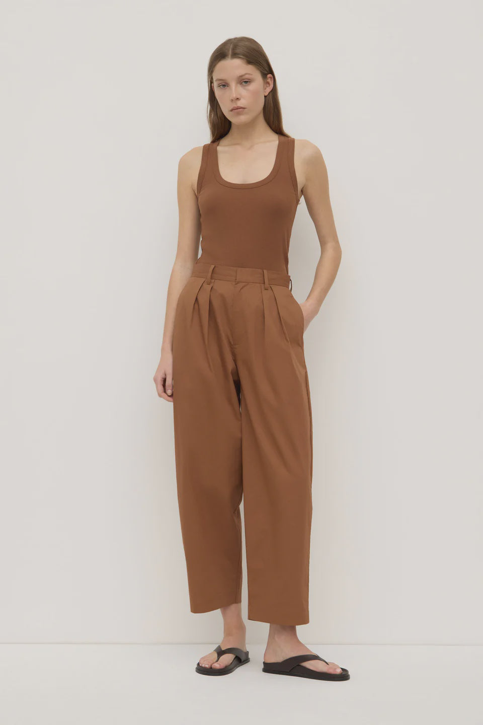 Assembly Label Geno Poplin Pant Earth