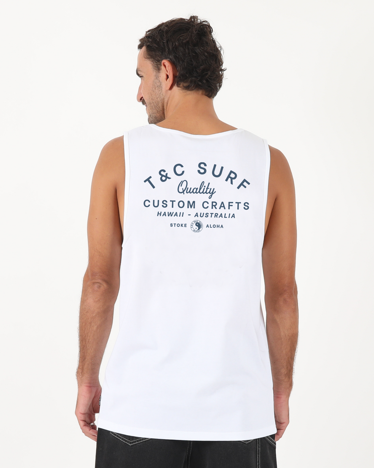 T&amp;C Custom Crafts Singlet White
