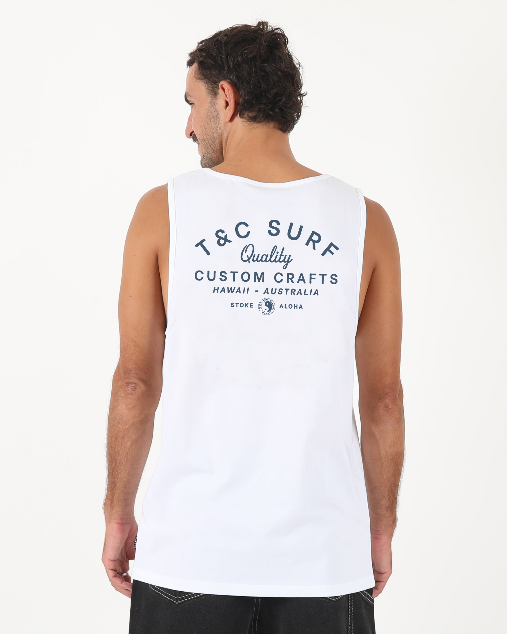 T&C Custom Crafts Singlet White