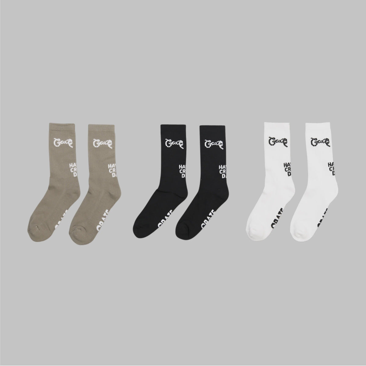 Crate Basic Scripted Sock 3 Pack