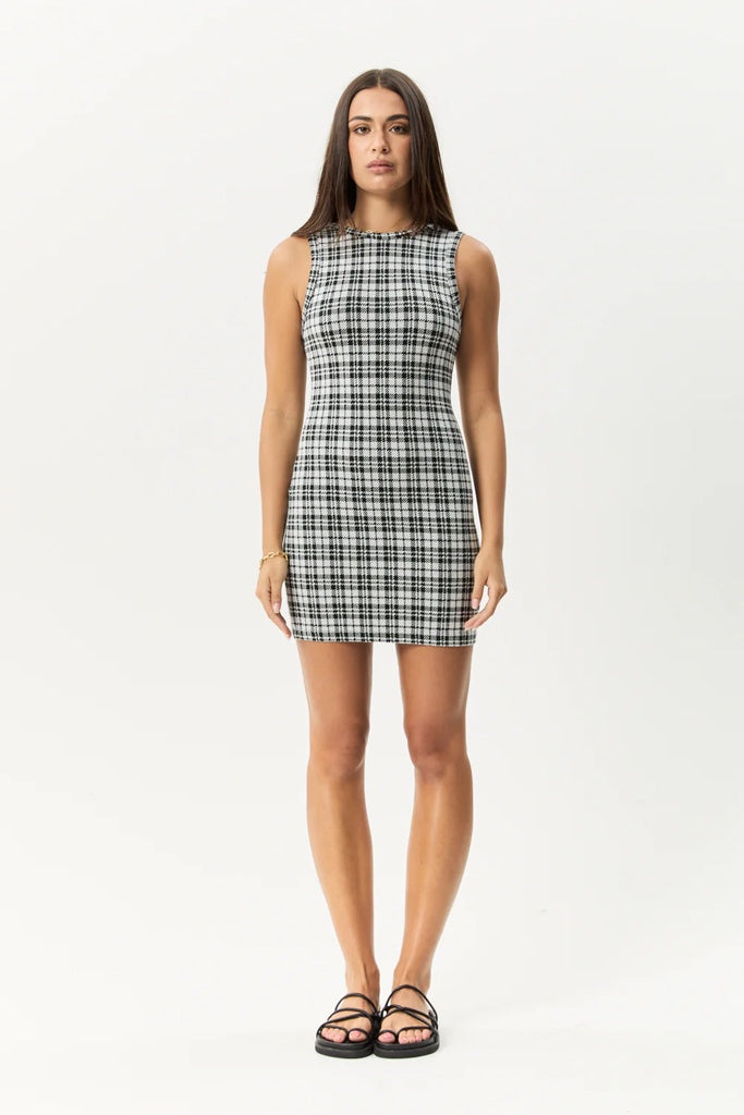 Afends Blair Mini Dress Black / White