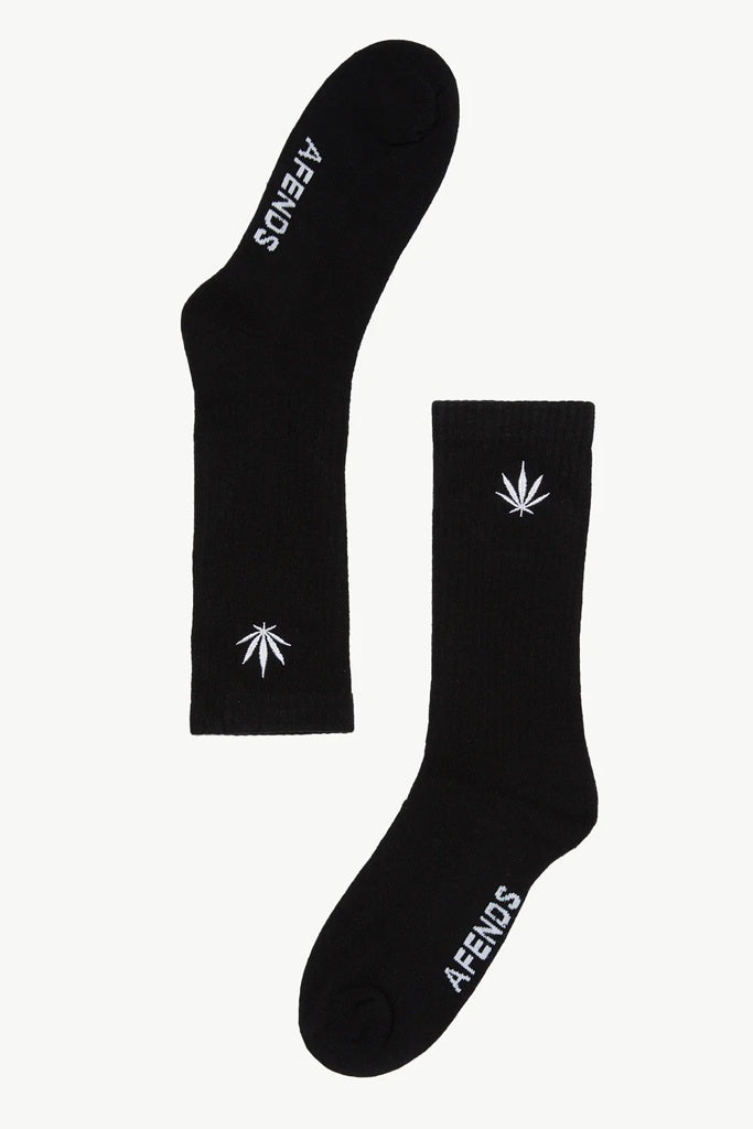 Afends Happy Socks One Pack Black