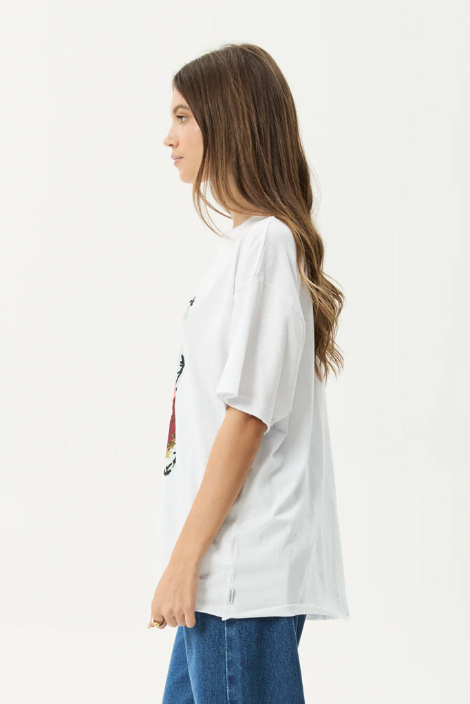 Afends Horse Girl Hemp Oversized Tee White