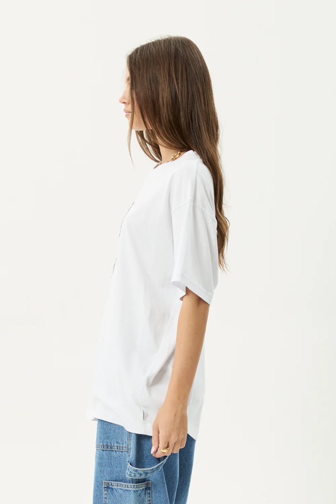 Afends Patches Recycled Oversized Tee White