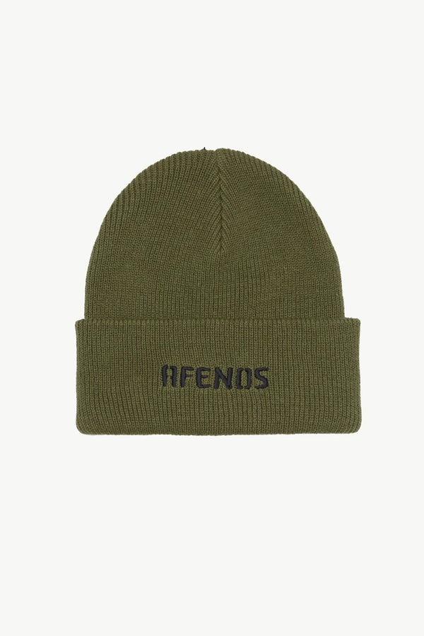AFENDS Mens Wired - Beanie - Oil Green