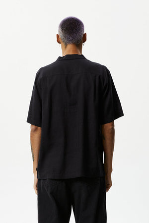 Afends Daily Hemp Cuban Short Sleeve Shirt - Black
