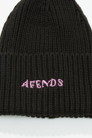 Afends Day Dream Ribbed Beanie Black