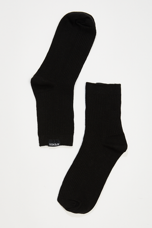 Afends The Essential Hemp Rib Socks Black