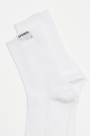 Afends The Essential Hemp Rib Socks White