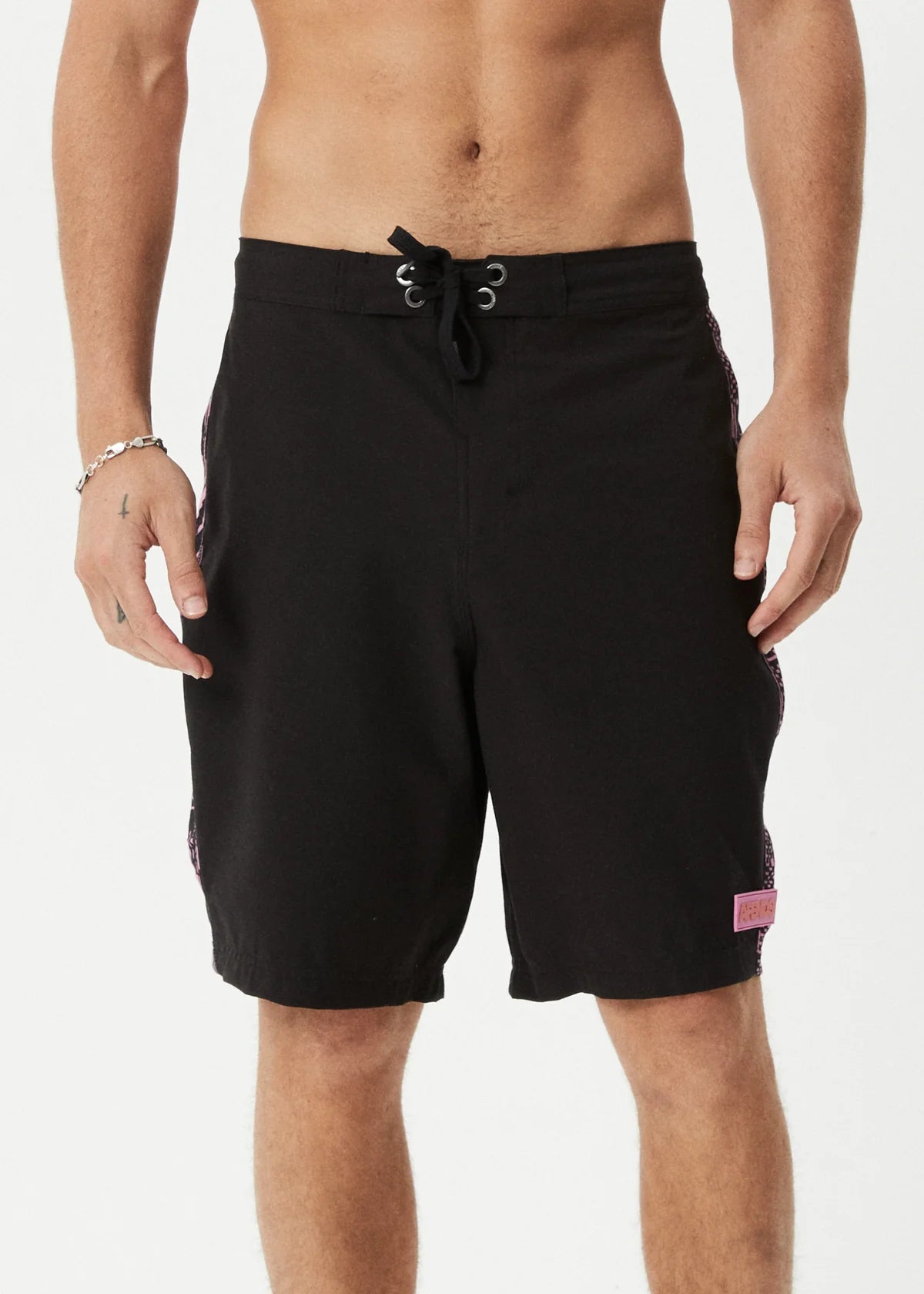 Afends Mens Boned Surf Related V2 Boardshorts 20" - Black