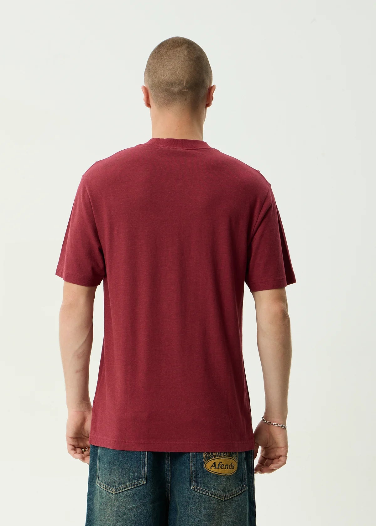 Afends Classic - Retro Tee - Washed Burgundy