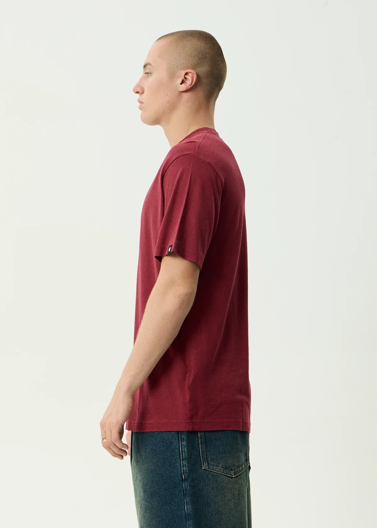 Afends Classic - Retro Tee - Washed Burgundy