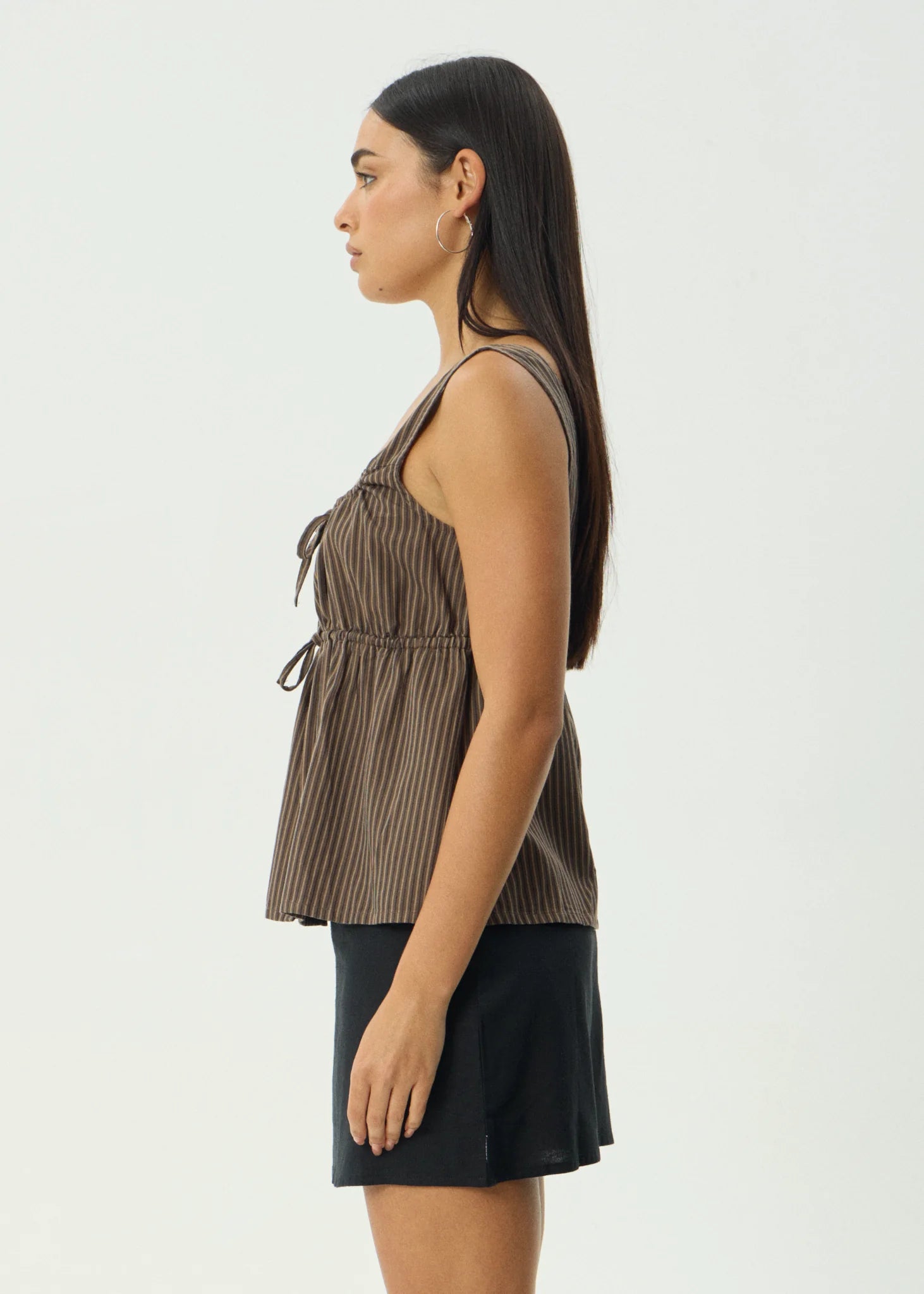 Afends Cyrus Recycled Tie Top - Coffee Strip