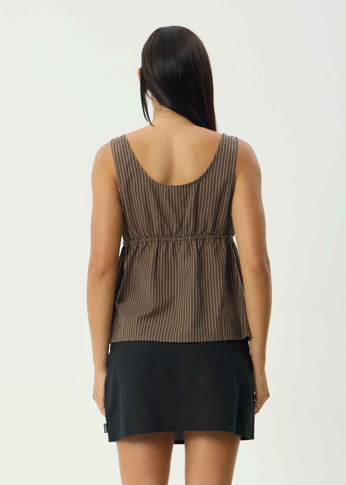 Afends Cyrus Recycled Tie Top - Coffee Strip