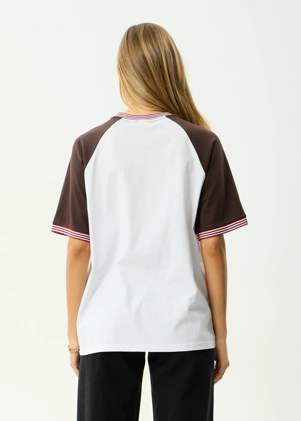 Afends Dexter - Oversized Tee - Coffee / White