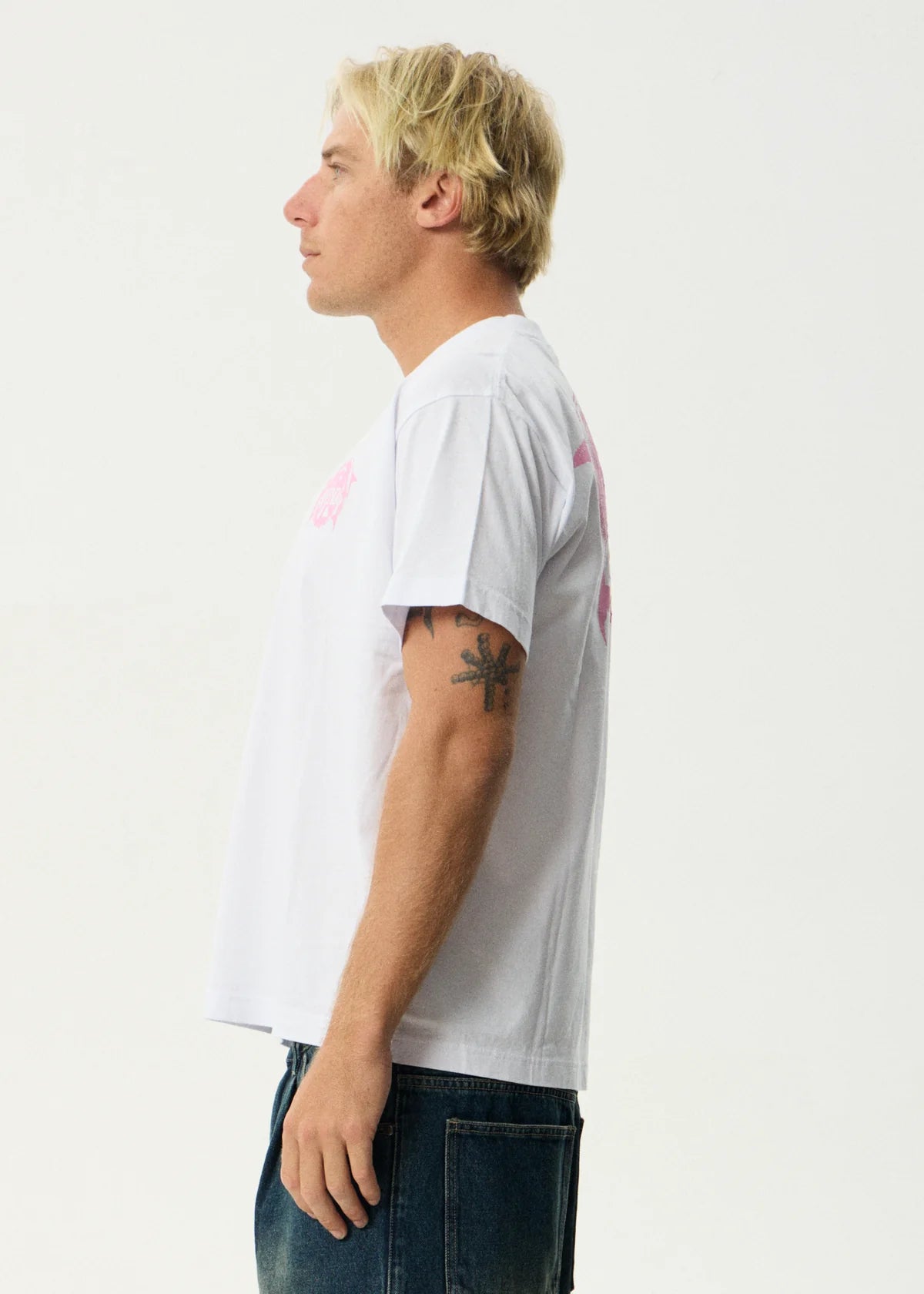 Afends Mens Dolfends Boxy Tee - White