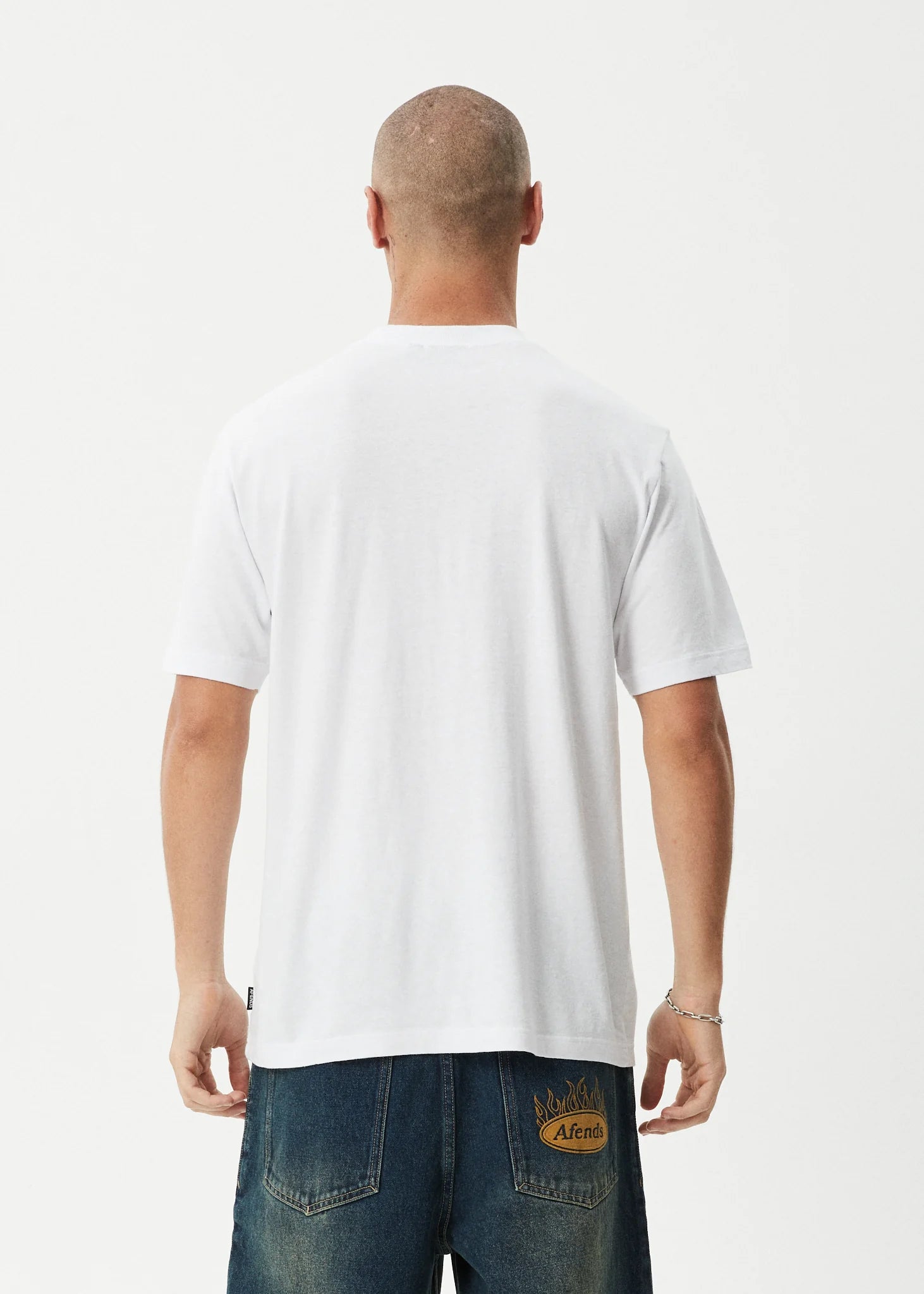 Afends Mens Flyin Retro Tee - White