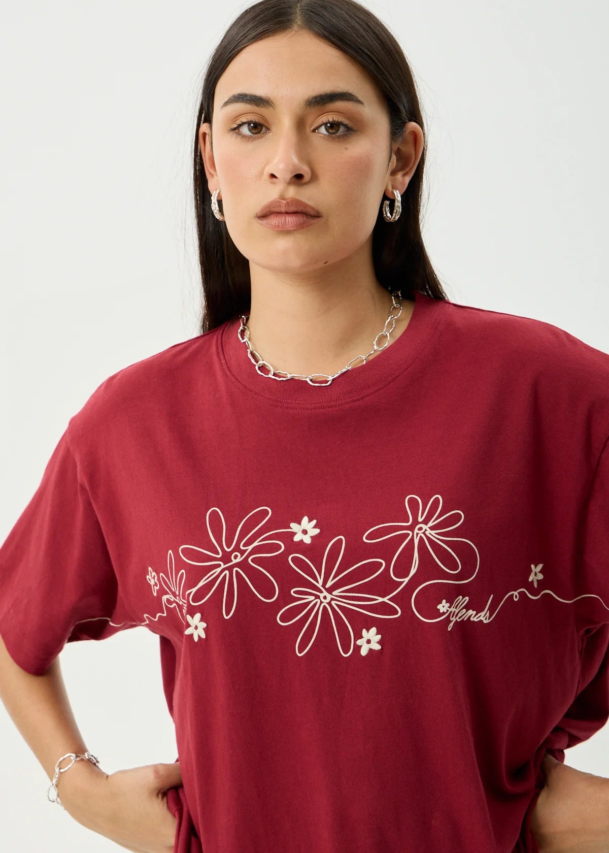 Afends Locket - Oversized Tee - Ketchup