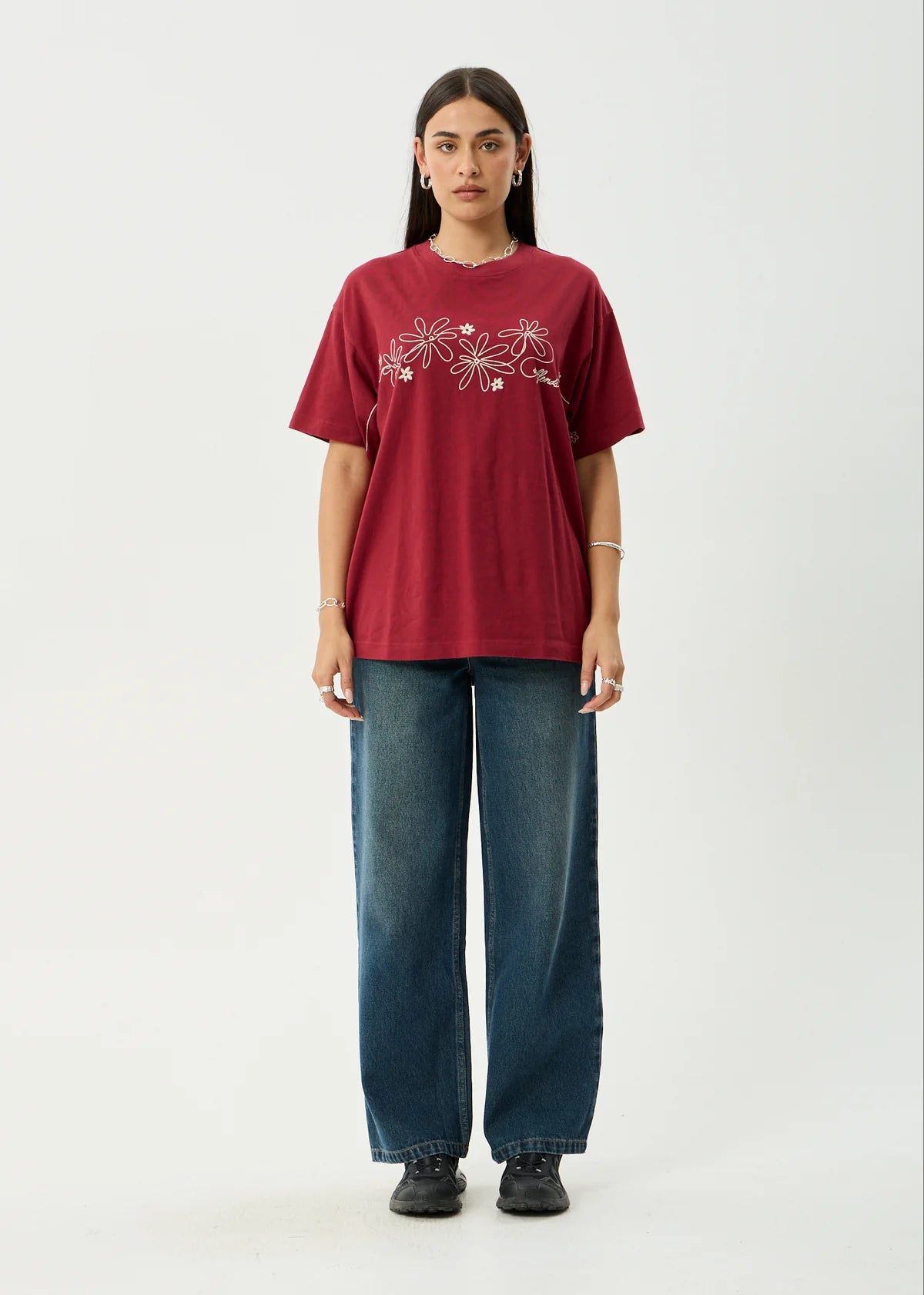 Afends Locket - Oversized Tee - Ketchup
