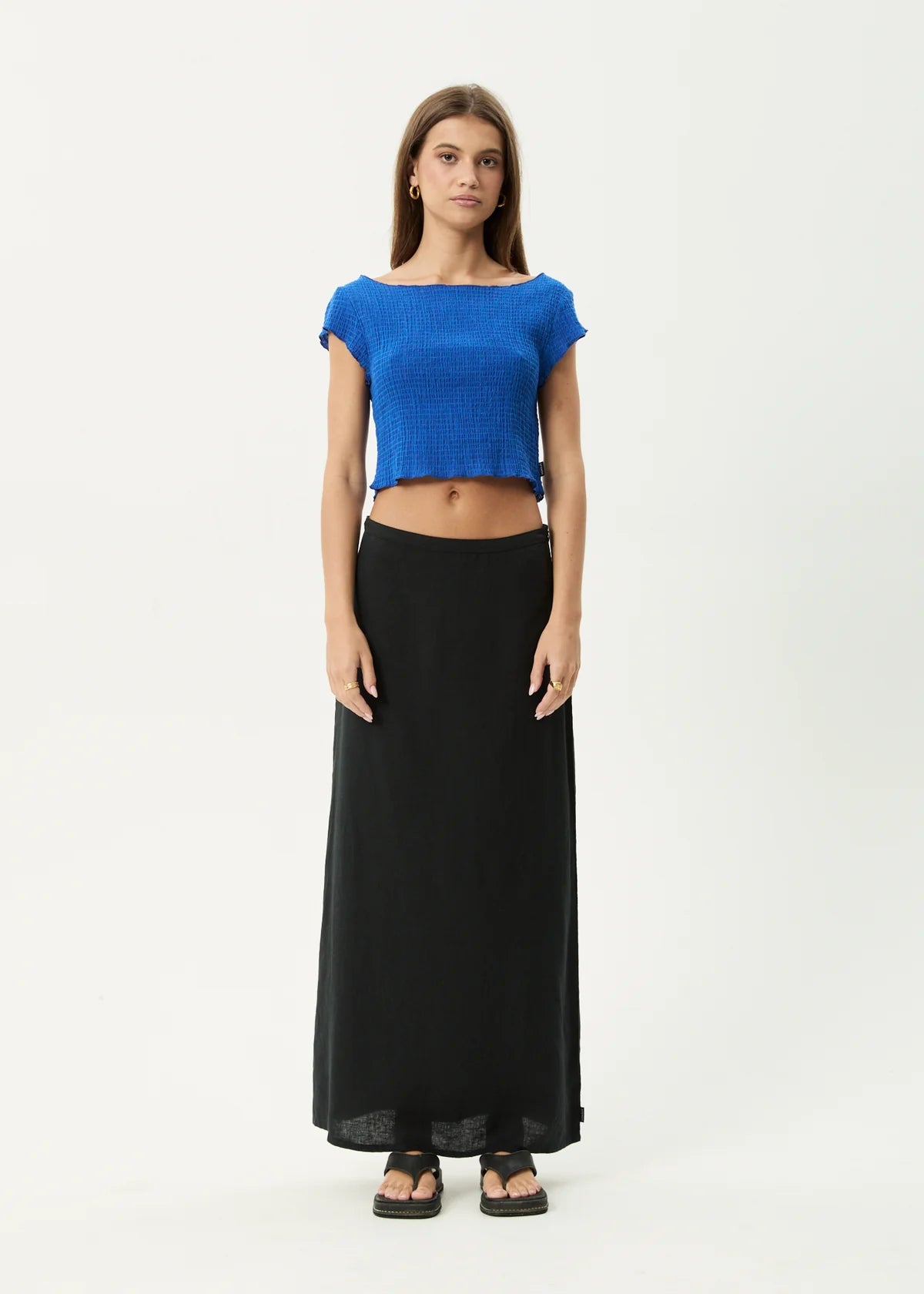Afends Marina Hemp Seersucker Top - Marina