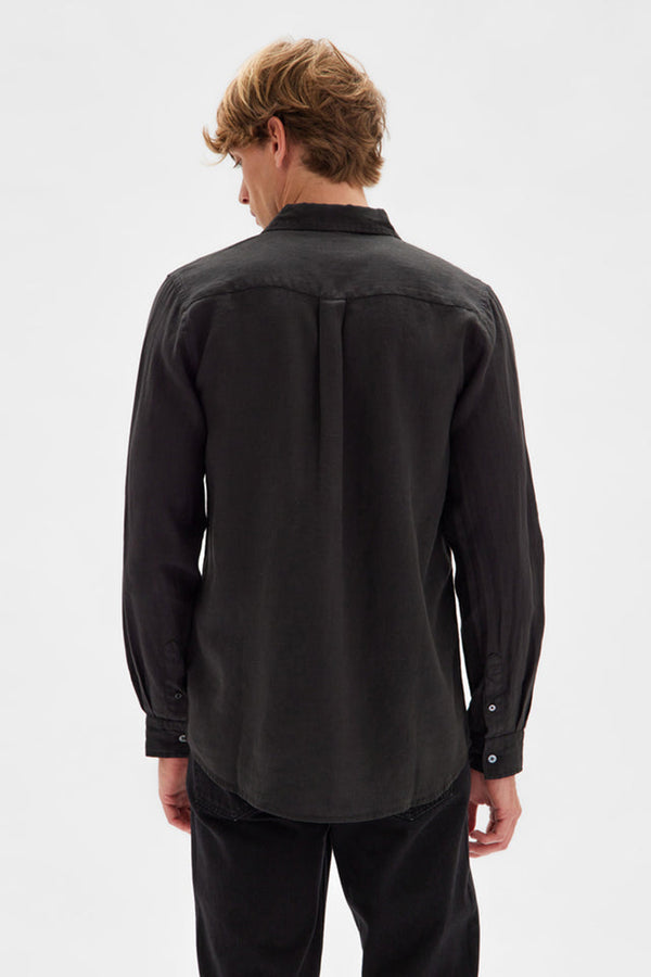 Black Casual Long Sleeve Shirt 43848